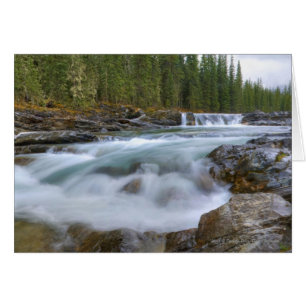 Waterfall In Sheep River In Rocky Mountains