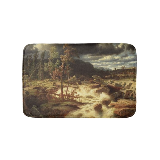 Waterfall in Sweden (by Marcus Larson) Bath Mat (Front)