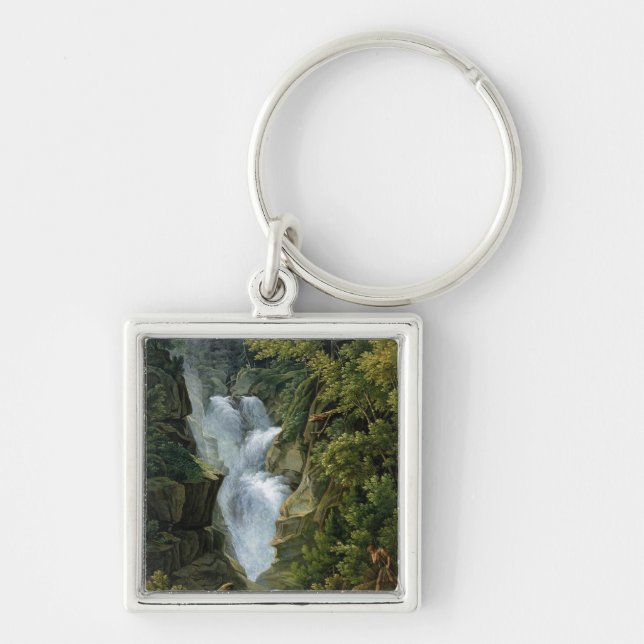 Waterfall in the Bern Highlands, 1796 Key Ring (Front)