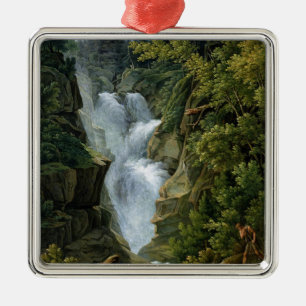 Waterfall in the Bern Highlands, 1796 Metal Tree Decoration