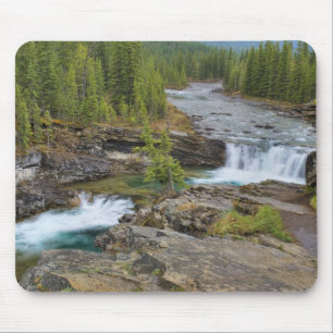 Waterfall In The Canadian Rocky Mountains Mouse Mat