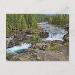 Waterfall In The Canadian Rocky Mountains Postcard
