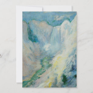 Waterfall in Yellowstone by Twachtman, Vintage Art