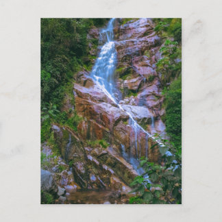 Waterfall - Inca Trail, Peru - Travel Photography Postcard