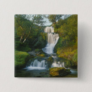 Waterfall, Isle of Skye, Scotland 15 Cm Square Badge