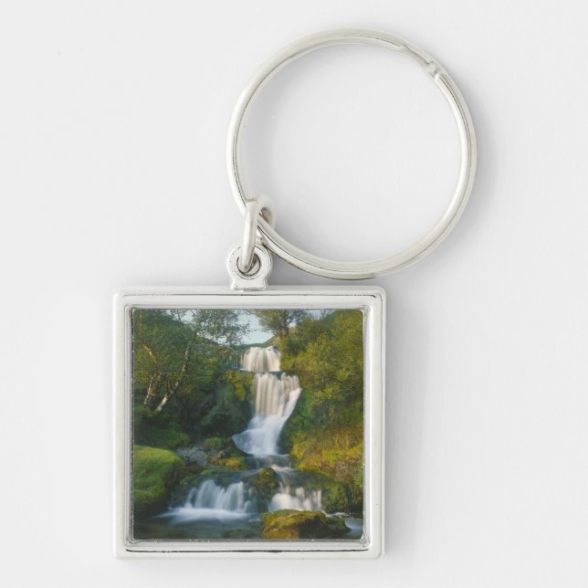 Waterfall, Isle of Skye, Scotland Key Ring (Front)