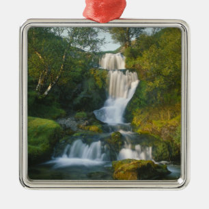 Waterfall, Isle of Skye, Scotland Metal Tree Decoration