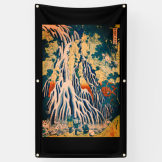 WATERFALL JAPANESE WOODBLOCK PRINT HOKUSAI Banner