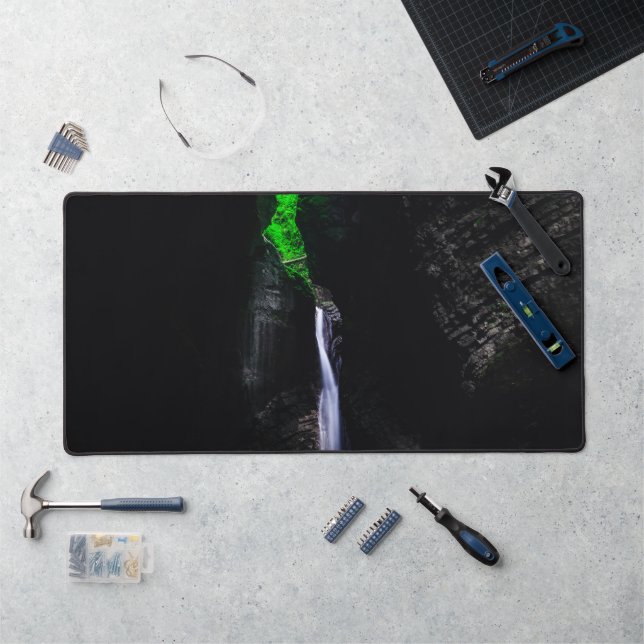 Waterfall Kozjak in all its glory Desk Mat (Workstation)
