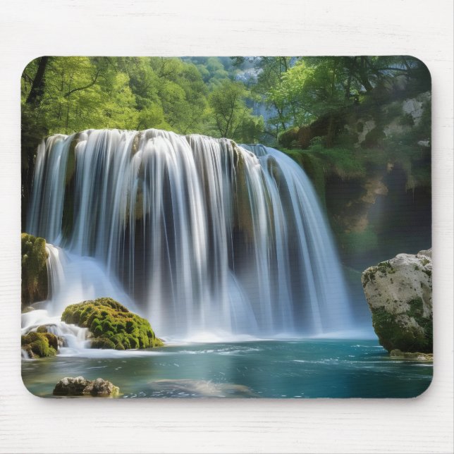 Waterfall Landscape Mouse Mat (Front)