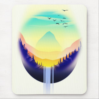 Waterfall Landscape Mouse Mat