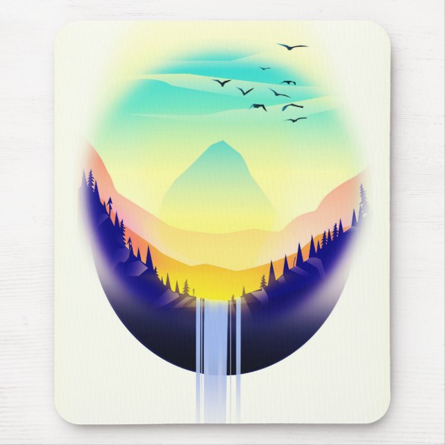 Waterfall Landscape Mouse Mat (Front)