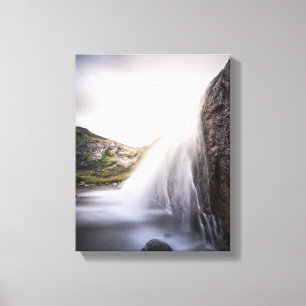 Waterfall Landscape Photo Canvas Print