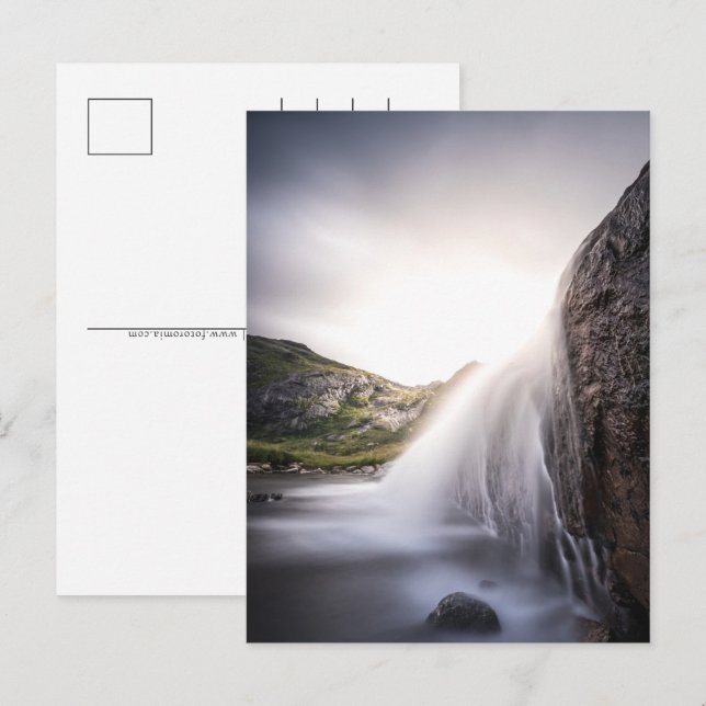Waterfall Landscape photo Holiday Postcard (Front/Back)