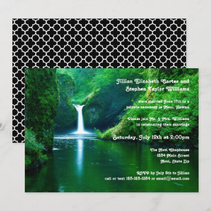 Waterfall Landscape Photo - Wedding Announcement