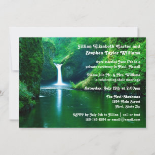 Waterfall Landscape Photo - Wedding Announcement