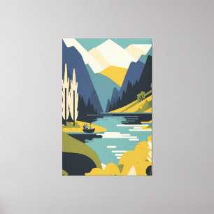 Waterfall nature landscape   canvas print
