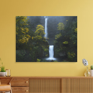 Waterfall Nature Mountain Canvas Print