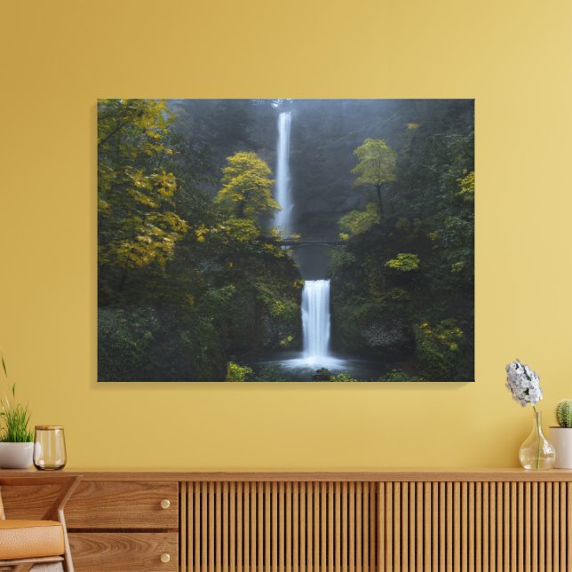 Waterfall Nature Mountain Canvas Print (Insitu(LivingRoom))