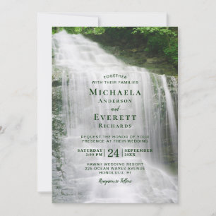 Waterfall Nature Outdoor Wedding Invitation