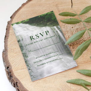 Waterfall Nature Outdoor Wedding RSVP