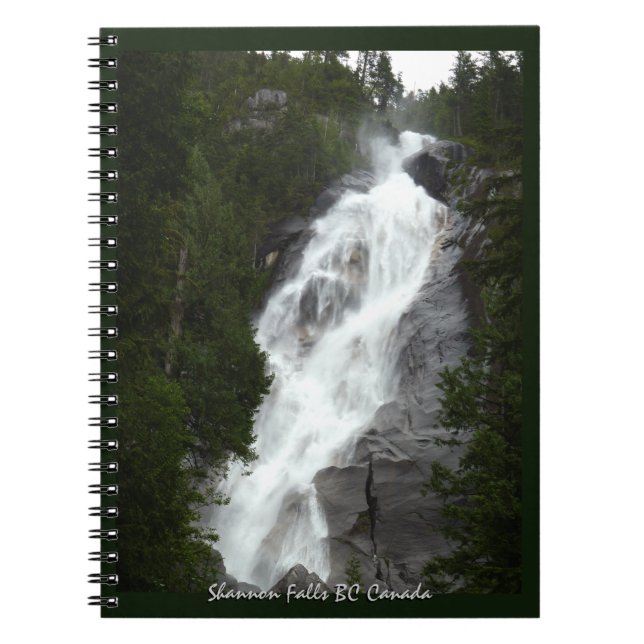 Waterfall Notebook Shannon Falls BC Souvenir (Front)