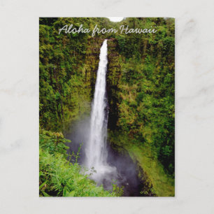 Waterfall on Big Island of Hawaii Postcard