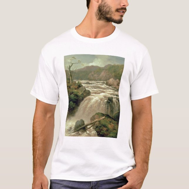 Waterfall on River Neath, South Wales T-Shirt (Front)