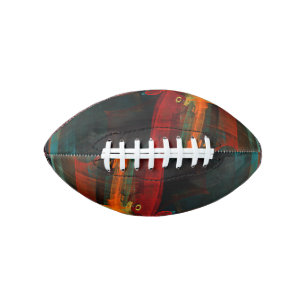 Waterfall Orange Red Blue Abstract Art American Football