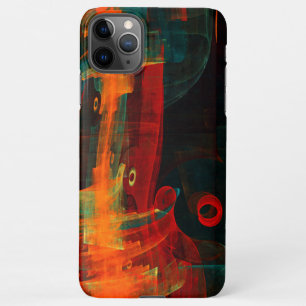 Waterfall Orange Red Blue Abstract Art iPhone 11Pro Max Case