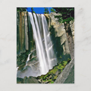 Waterfall Over Rock Cliffs Postcard