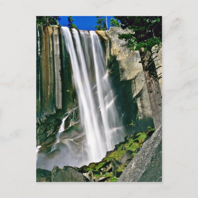 Waterfall Over Rock Cliffs Postcard (Front)