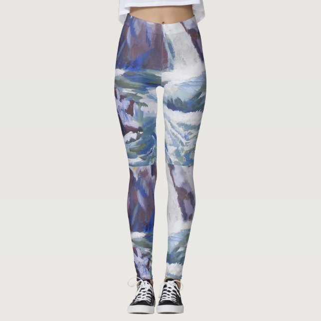 Waterfall paint dance leggings (Front)