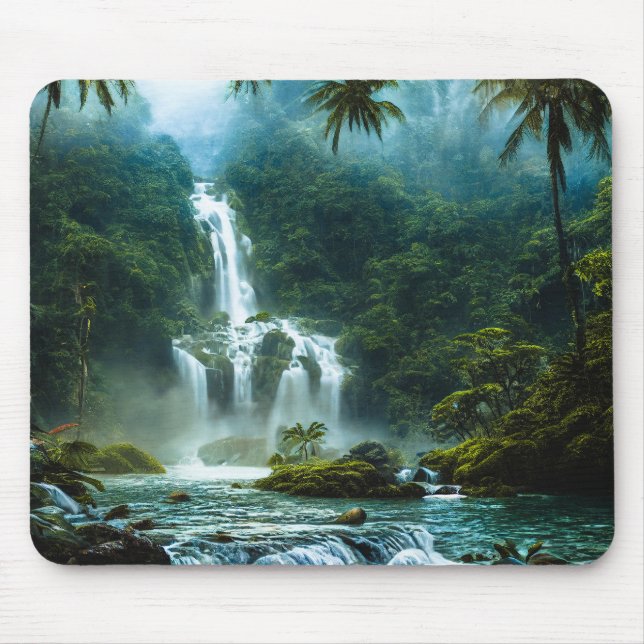 Waterfall Paradise Mouse Mat (Front)