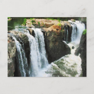 Waterfall Paterson NJ Postcard