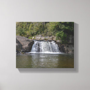 Waterfall Photograph In North Carolina Mountains Canvas Print