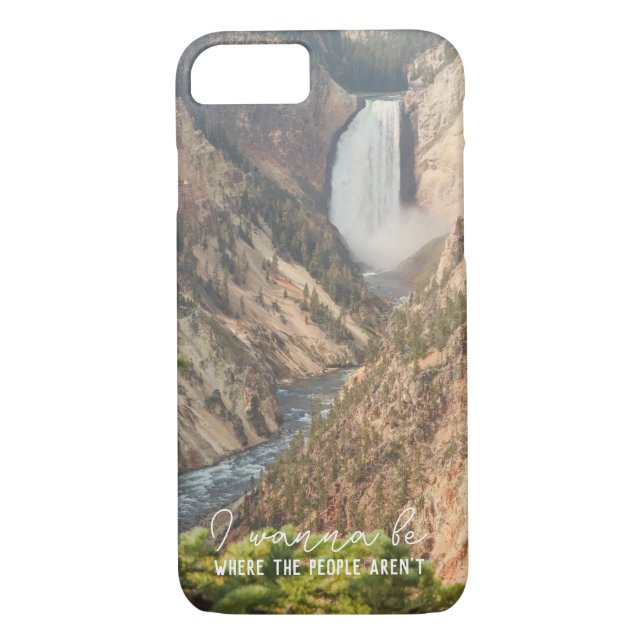 Waterfall Photography Gift with Funny Quote Case-Mate iPhone Case (Back)