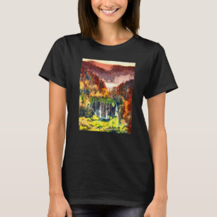 Waterfall Plitvice Lakes National Park Croatia T-Shirt