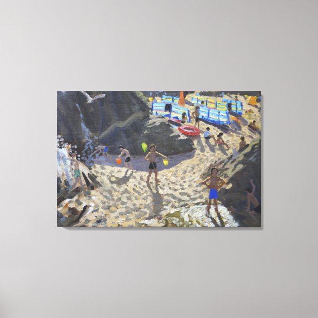 Waterfall Porthmeor beach St Ives Canvas Print (Front)