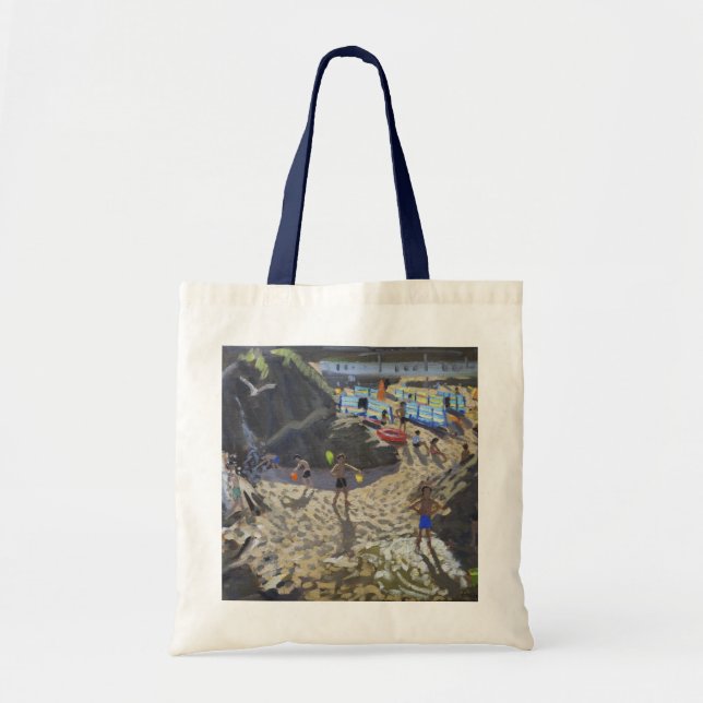 Waterfall Porthmeor beach St Ives Tote Bag (Front)