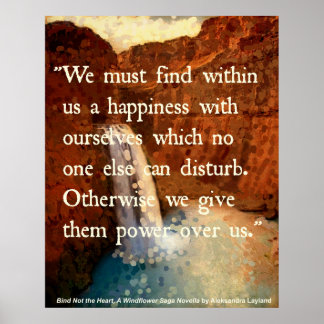 Waterfall Poster with Quote