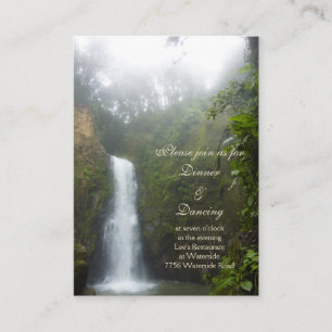 Waterfall Reception Card