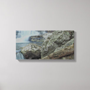Waterfall, Rocks and a Stream Canvas Print