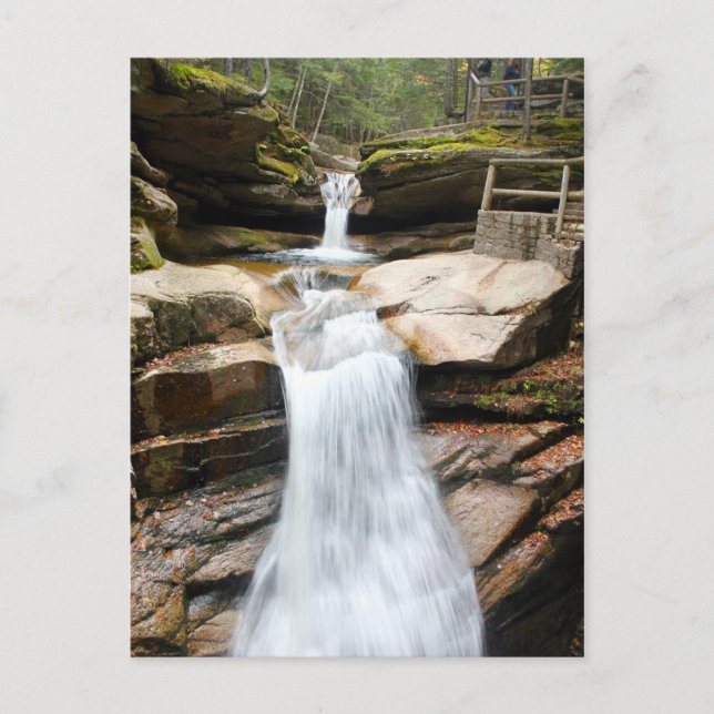 Waterfall Sabbaday White Mountains Photo Postcard (Front)