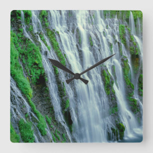 Waterfall scenic, California Square Wall Clock
