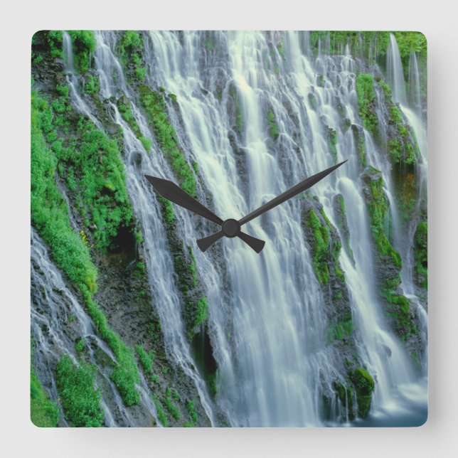 Waterfall scenic, California Square Wall Clock (Front)
