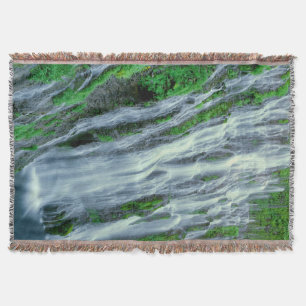 Waterfall scenic, California Throw Blanket