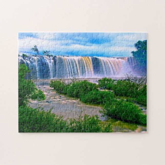 Waterfall Scenic Puzzles Mountain Art Complex Jigs (Horizontal)