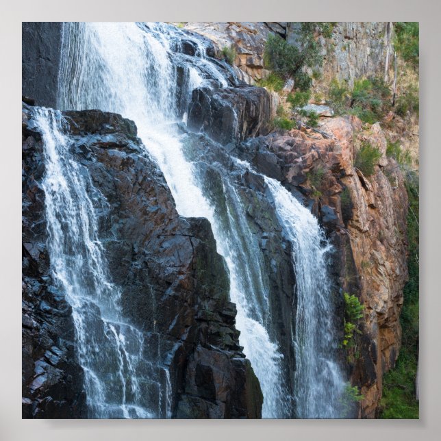 Waterfall scenic view abstract image Australia Poster (Front)