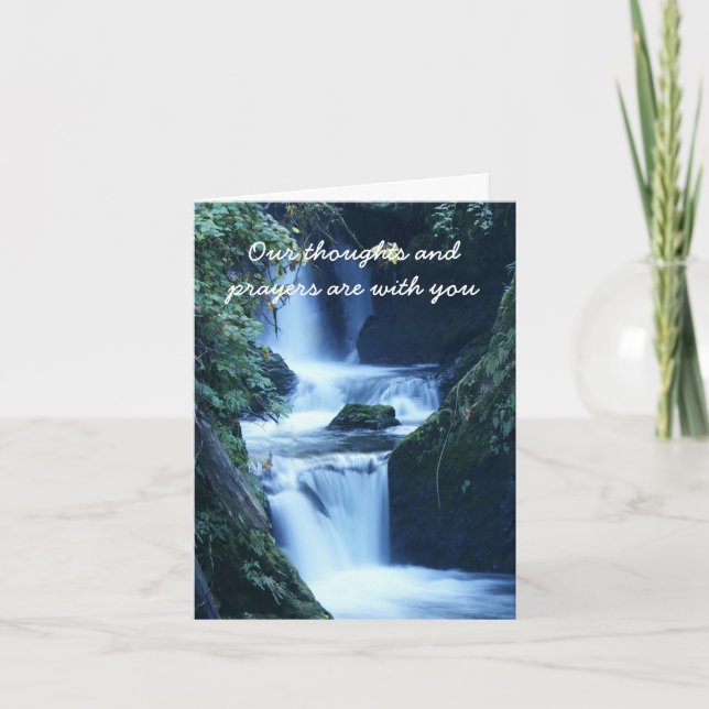 Waterfall Sympathy Greeting Card (Front)